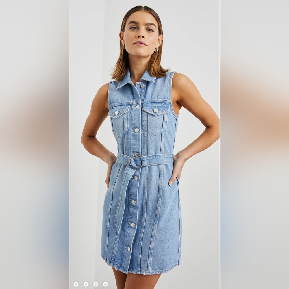 Rails Light Blue Denim Sleeveless Mini Dress